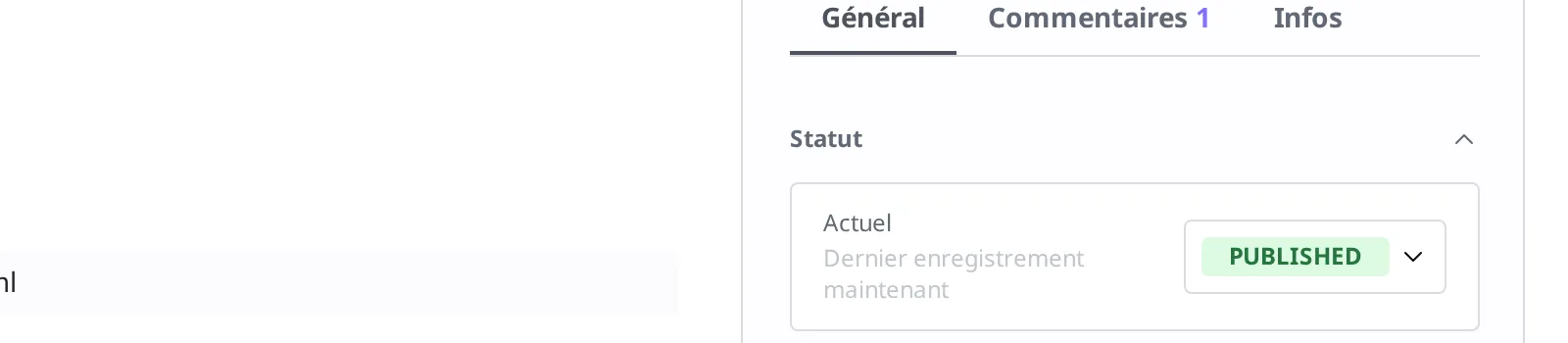 État passé à Published après la publication