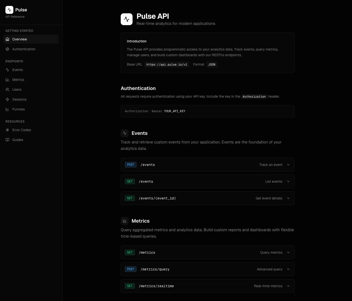 用 AI 工具生成的 API 文档页面